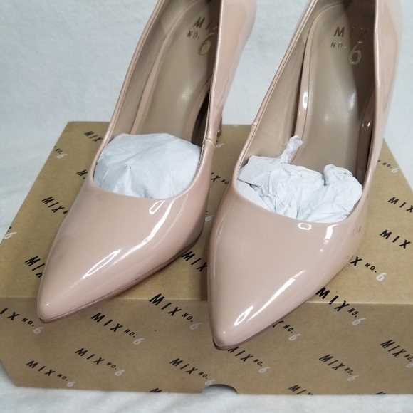 Mix NO.6 Danyah-C Womens Nude Maple Sugar Pointed Toe Heel Pumps 9M - Picture 2 of 8
